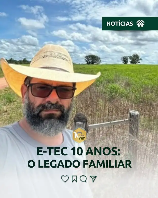 Imagem de fundo sobre o feed instagram Senar E-Tec