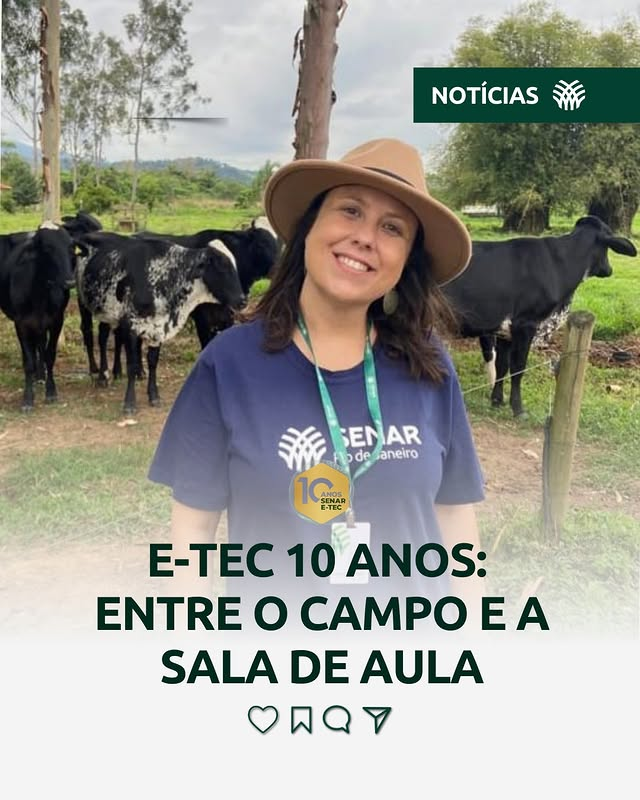 Imagem de fundo sobre o feed instagram Senar E-Tec