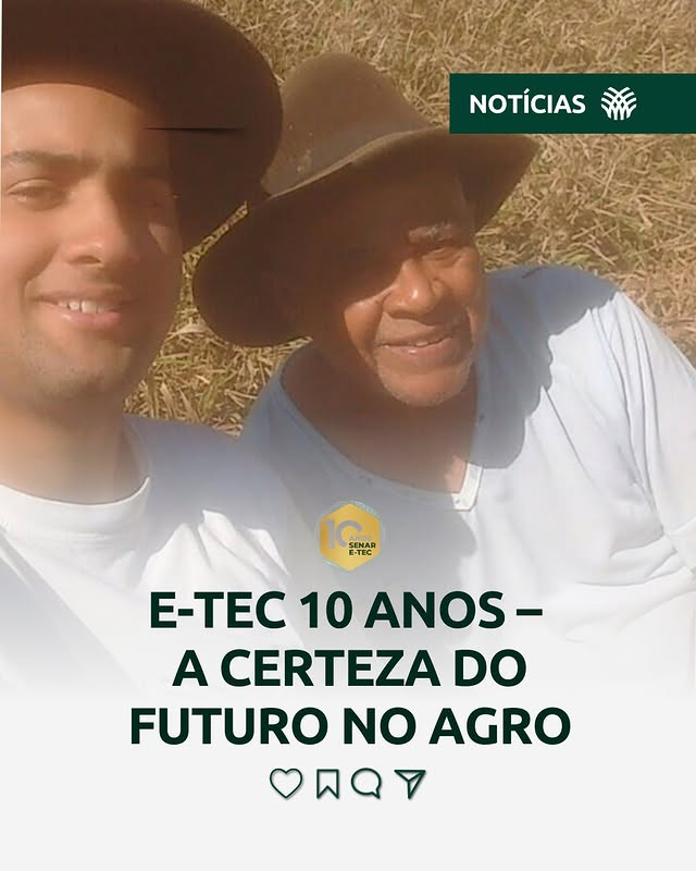 Imagem de fundo sobre o feed instagram Senar E-Tec