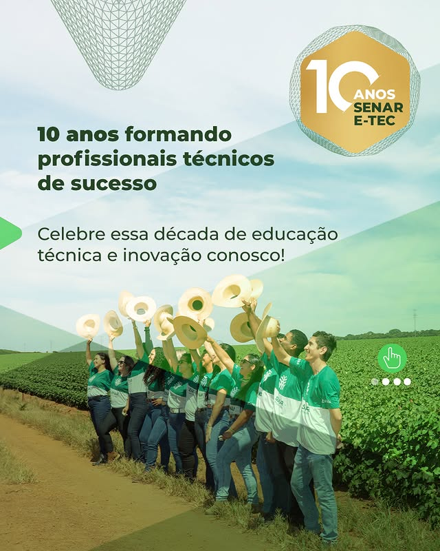 Imagem de fundo sobre o feed instagram Senar E-Tec